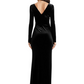 Velvet Mermaid Dresses Mother of The Bride Dresses Formal Long Sleeve Gowns Wedding