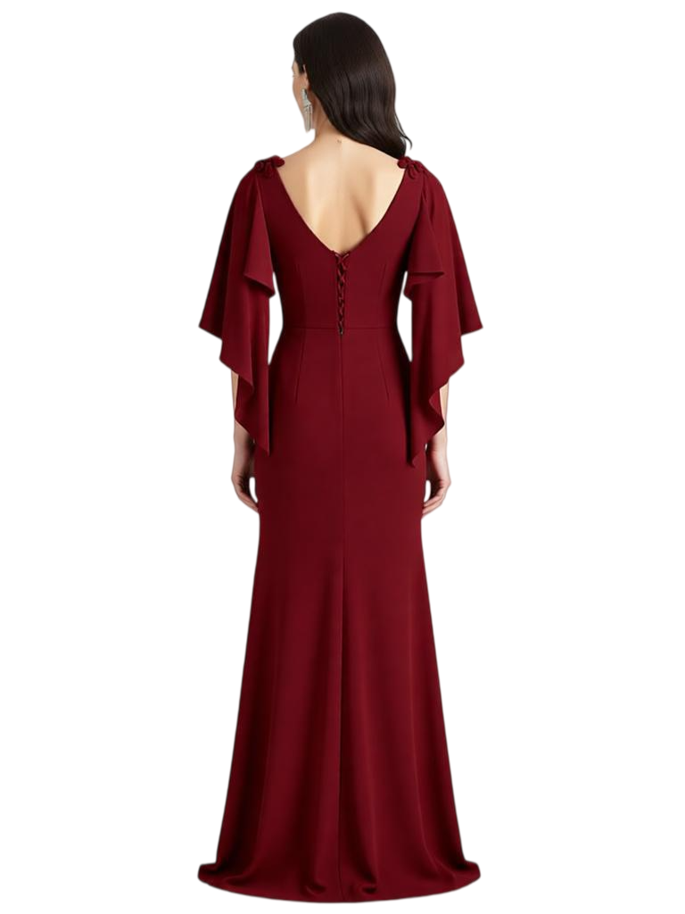 Chiffon Plus Size Dresses Mother of The Bride Dresses Formal 3/4 Sleeve Wedding Gowns