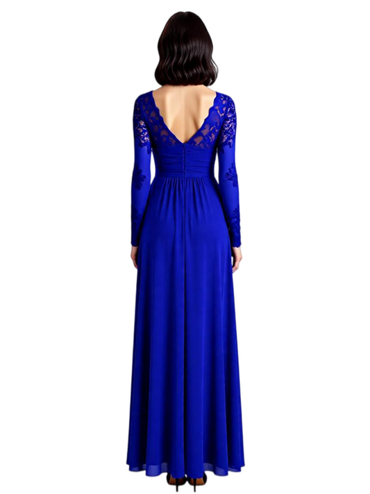 Sexy V-Neck Mother of The Bride Groom Dresses with Sleeve Lace Wedding Formal Outfits