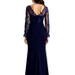Long Sleeve Custom Mother of The Groom Dresses Wedding Evening Mother Outfits V Neck