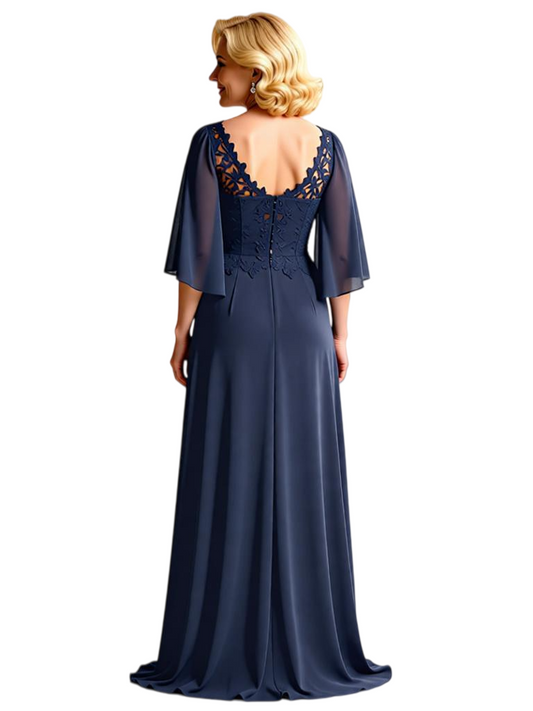 Chiffon Ruffle Dress Custom Mother of The Groom Dresses Wedding Mother Outfits Lace