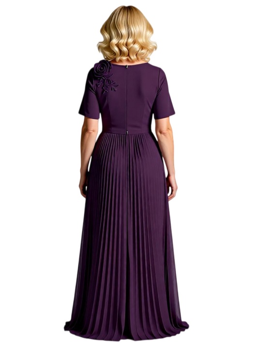 A-Line Chiffon Custom Mother of The Groom Dresses Grandmother Wedding Attire