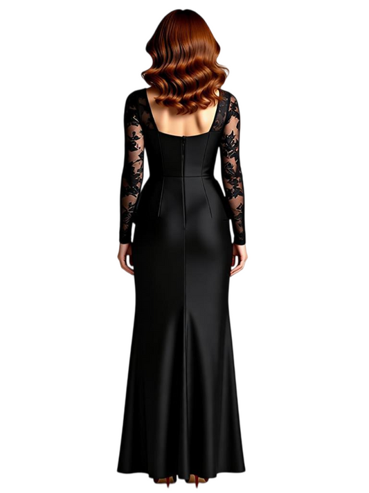 Long Lace Custom Mother of The Groom Dresses Grandmother Wedding Formal Wear Attire Elegant