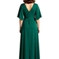 Luxe Silk Satin Mother of The Groom Dresses Grandmother Wedding Formal Wear Attire V-Neck