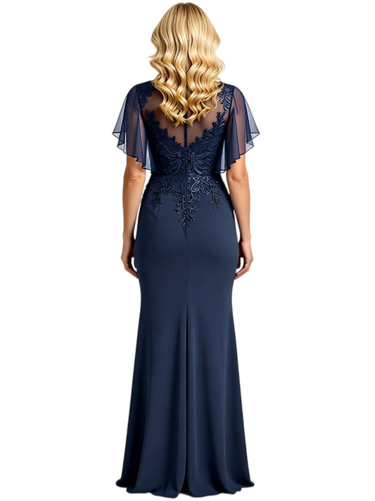 Wedding Formal Dresses Satin Mother of The Groom Dresses Grandmother Wear Attire Lace