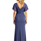 V-Neck Slit Grandmother of the Bride Dresses V-neck Wedding Party Gowns for Moms