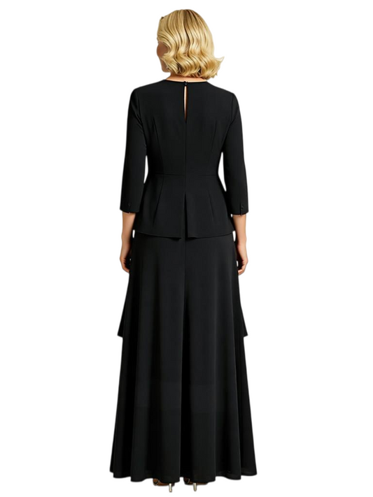 Chiffon Wedding Mother of The Bride Dresses Wedding Outfits for Moms V-neck Wedding Party Attire