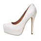 Elegant Women's Wedding Shoes Decorative Lace Wedding Heels Bridal Shoes, H95