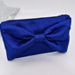 Satin zippered pouch with bow Evening Bag Fanny Pack Cell Phone Purse Small