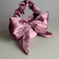 Satin Evening Clutch with Bow Cocktail Party Bag Elegant Satin Purse Wedding Bag Small Handmade Bag for Event