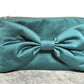 Satin zippered pouch with bow Evening Bag Fanny Pack Cell Phone Purse Small