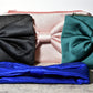 Satin zippered pouch with bow Evening Bag Fanny Pack Cell Phone Purse Small