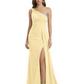 One Shoulder Mother of Bride Dress Ruffle Formal Gowns Mermaid Floor Length Train Slit