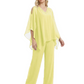 V-Neck Chiffon Mother of the Brides Dresses Plus Size Jacket Suits Wedding