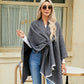 Women's solid color autumn and winter imitation cashmere shawl monochrome cape solid color shawl