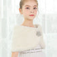 Girls Faux Fur Wrap Shawl Flower Kids Princess Cape Wedding Bridesmaid Bolero Shrug Christmas Party Costume Dress Up