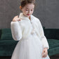 Soft Faux Fur Flower Girl Wraps
