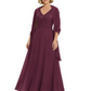Luxury Formal Mother of Bride Dress Sparkling Sequin Top & Flowy Chiffon Skirt with Shawl