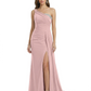 One Shoulder Mother of Bride Dress Ruffle Formal Gowns Mermaid Floor Length Train Slit