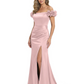 Elegant Mother of the Groom Dresses Mermaid Satin Formal Gown High Slit