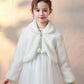Soft Faux Fur Flower Girl Wraps