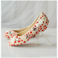 Women's Wedding Shoes Decorative Pearl Wedding Low Heels Bridal Shoes With Beading,H82