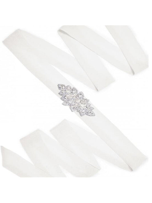 Silver Rhinestone Jewel With Sash