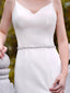Sparkly Luxury Beaded Thin Brides Sash For Wedding