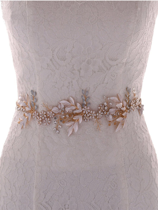 Sparkly Luxury Beaded Brides Sash For Wedding,Party Prom