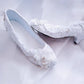 Women's Wedding Shoes Decorative Lace Wedding Heels Bridal Shoes With Beading, H93