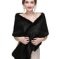 Women's Large Faux Fur Stole Bridal Winter Fur Wraps and Shawls Wedding Faux Mink Shrug for Bridesmaids