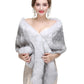 Women's Large Faux Fur Stole Bridal Winter Fur Wraps and Shawls Wedding Faux Mink Shrug for Bridesmaids