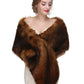 Women's Large Faux Fur Stole Bridal Winter Fur Wraps and Shawls Wedding Faux Mink Shrug for Bridesmaids