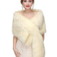 Women's Large Faux Fur Stole Bridal Winter Fur Wraps and Shawls Wedding Faux Mink Shrug for Bridesmaids