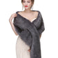 Women's Large Faux Fur Stole Bridal Winter Fur Wraps and Shawls Wedding Faux Mink Shrug for Bridesmaids