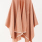 Women's solid color autumn and winter imitation cashmere shawl monochrome cape solid color shawl