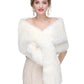 Women's Large Faux Fur Stole Bridal Winter Fur Wraps and Shawls Wedding Faux Mink Shrug for Bridesmaids