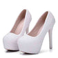 Women's Wedding Shoes Decorative White Pearl Wedding Heels Bridal Shoes, H83