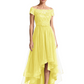 Formal High-Low Mother of the Bride Gown Short Sleeve Lace Maxi Dress with Tiered Skirt