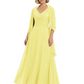 Luxury Formal Mother of Bride Dress Sparkling Sequin Top & Flowy Chiffon Skirt with Shawl