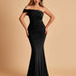 Sexy Jersey One Shoulder Prom Dresses Mermaid Pleats Floor Length Unique