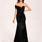 Satin One-shoulder Bridesmaid Dresses Pleats Floor Length Mermaid Long