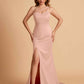 Elegant Satin One Shoulder Sweetheart Mermaid Long Bridesmaid Dresses