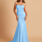 Sexy Satin Sweetheart Mermaid Bridesmaid Dresses Strapless Floor Length