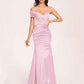 Satin One-shoulder Bridesmaid Dresses Pleats Floor Length Mermaid Long