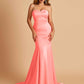 Sexy Satin Sweetheart Mermaid Bridesmaid Dresses Strapless Floor Length