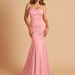 Sexy Satin Sweetheart Mermaid Bridesmaid Dresses Strapless Floor Length