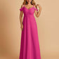 Chiffon Off-shoulder Long Bridesmaid Dresses V-neck Floor Length A-line For Sale