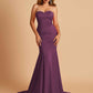 Sexy Satin Sweetheart Mermaid Bridesmaid Dresses Strapless Floor Length
