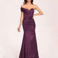 Satin One-shoulder Bridesmaid Dresses Pleats Floor Length Mermaid Long